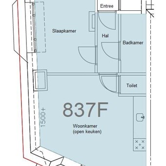 Den Haag, Fluwelen Burgwal, 2-kamer appartement - foto 2